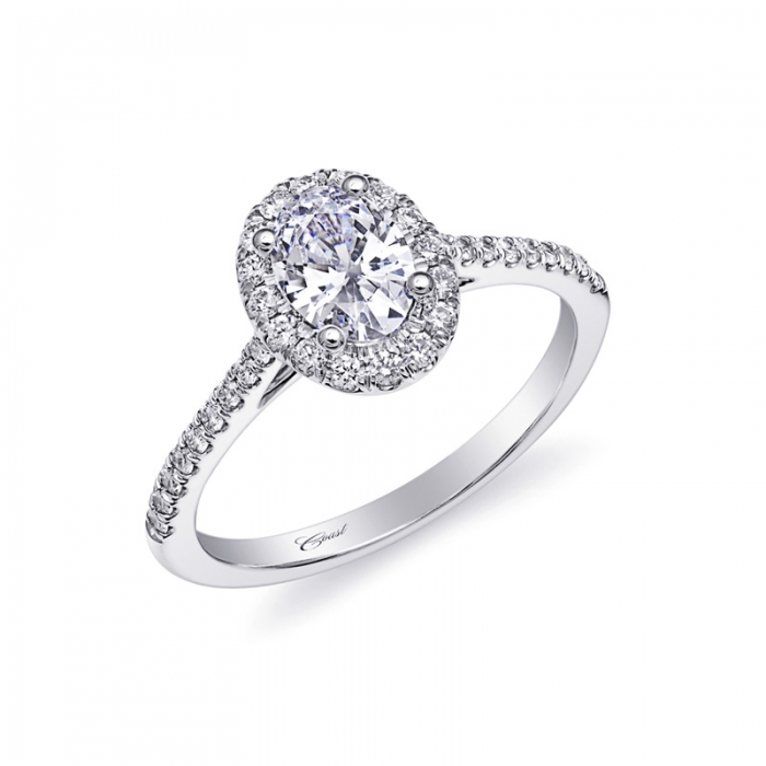 Spiral Engagement Ring With Hidden Halo - Claire - S1674-018A8R17C